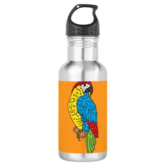Parrot Bird Colorful Pet Waterfles (Voorkant)