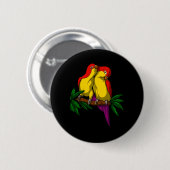 Parrot Bird Cute Couple Ronde Button 5,7 Cm (Voorkant /achterkant)