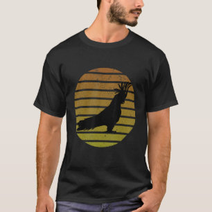 Parrot Bird Distress Retro Style Silhoue T-shirt