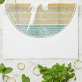 Parrot Bird Distress Retro Style Silhoue Theedoek (Gevouwen)