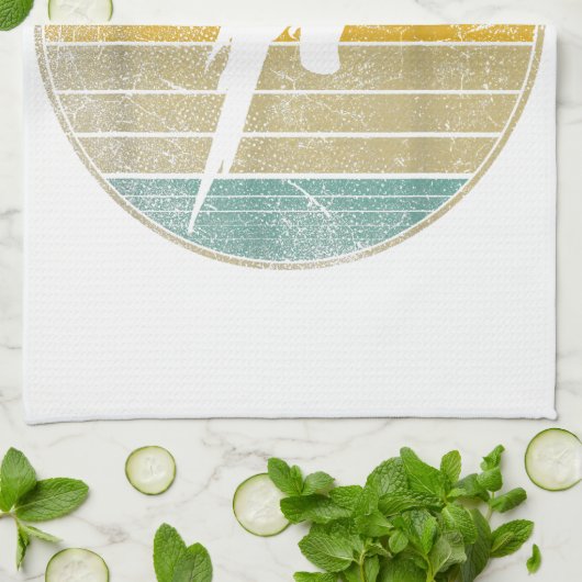 Parrot Bird Distress Retro Style Silhoue Theedoek (Gevouwen)