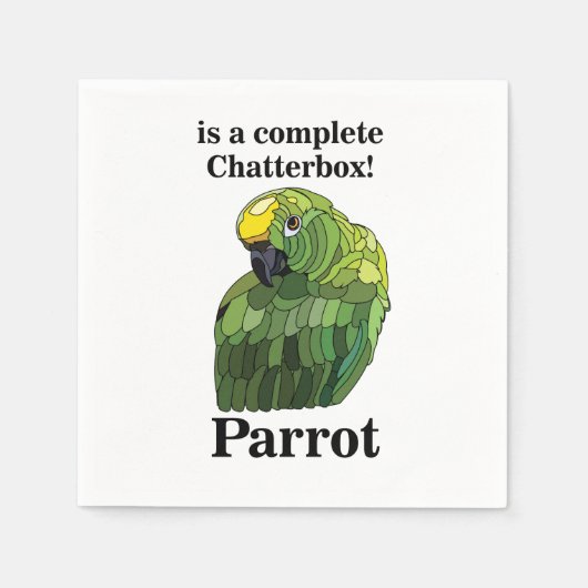 Parrot Bird Grappig Tropisch Verjaardagsfeest Servet (Voorkant)
