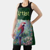 Parrot Bird Oerwoud Bloemen Rood Blauw Groen Bloem Schort (Insitu)