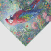 Parrot Bird Oerwoud Floral Impressionisme Decoupag Tissuepapier (Detail)