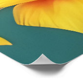 Parrot Bird Tropical Floral palms blauw paars rood Poster (Hoek)