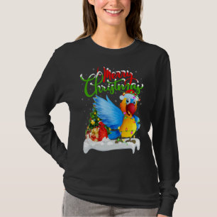 Parrot Bird Xmas Decorations Santa Parrot Christus T-shirt