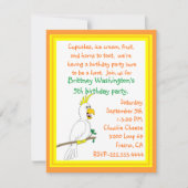 Parrot Birthday Invitation Kaart (Voorkant)