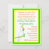 Parrot Birthday Invitation Kaart (Voorkant)