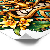 Parrot Bloom Tiki Poster (Hoek)