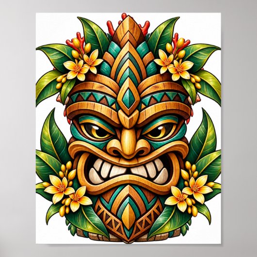 Parrot Bloom Tiki Poster (Voorkant)