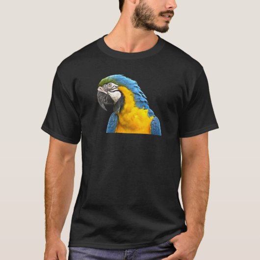 Parrot Blue and Yellow Macaw Parrot Bird T-shirt (Voorkant)
