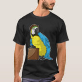 Parrot Businessman Briefcase T-shirt (Voorkant)