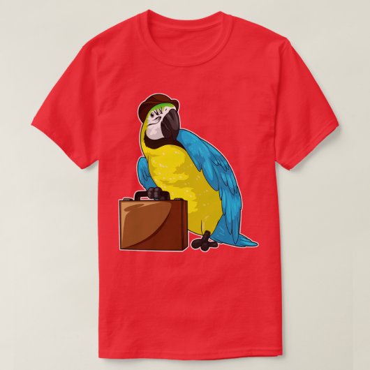 Parrot Businessman Briefcase T-shirt (Design voorkant)