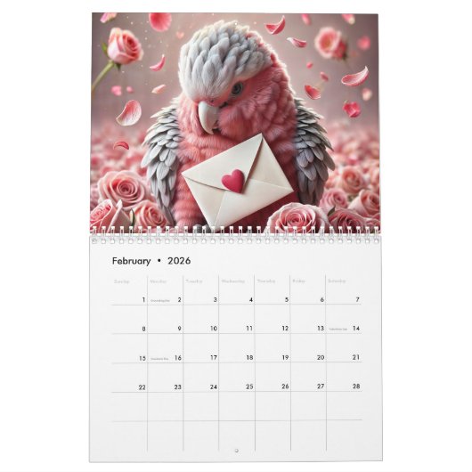 Parrot Calendar Kalender (Feb 2026)