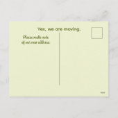 PARROT - CHANGE OF ADDRESS POSTCARD FEESTDAGENKAART (Achterkant)