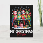 Parrot Christmas Crew Cute Bird Lovers Funny Holid Kaart (Voorkant)