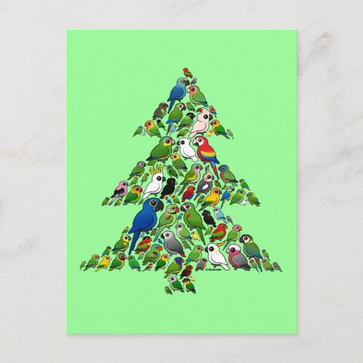 Parrot Christmas Tree Feestdagenkaart (Voorkant)
