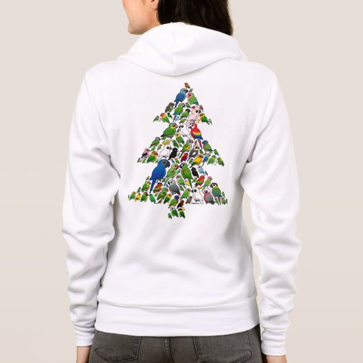 Parrot Christmas Tree Hoodie (Achterkant)