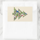 Parrot Christmas Tree Rechthoekige Sticker (Tas)