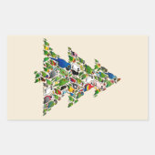 Parrot Christmas Tree Rechthoekige Sticker (Voorkant)