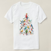 Parrot Christmas Tree shirt (Design voorkant)