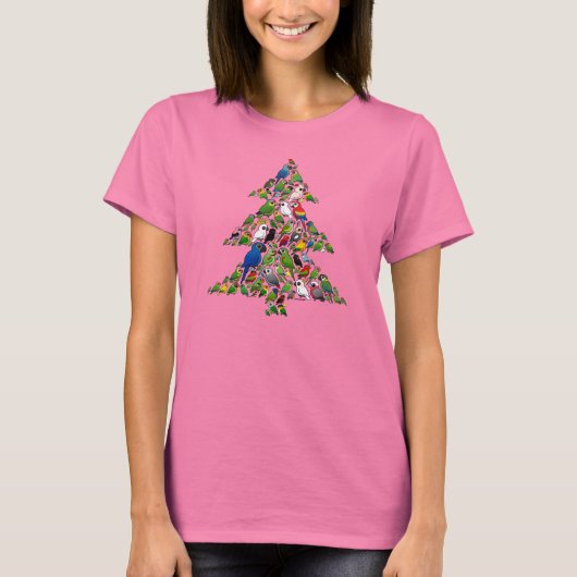 Parrot Christmas Tree T-shirt (Voorkant)
