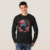Parrot Church Blossoms - Art Animal Parrot T-shirt (Voorkant volledig)