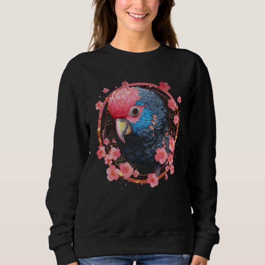 Parrot Church Blossoms - Art Animal Parrot Trui (Voorkant)