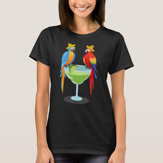 Parrot Cinco De Mayo Drink Tequila Mexican Fie T-shirt (Voorkant)