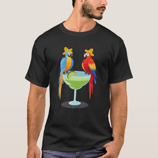 Parrot Cinco De Mayo Funny Drink Tequila Mexico T-shirt (Voorkant)
