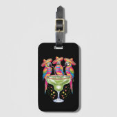 Parrot Cinco De Mayo Grappig Drink Mexicaanse Fies Bagagelabel (Voorkant (verticaal))