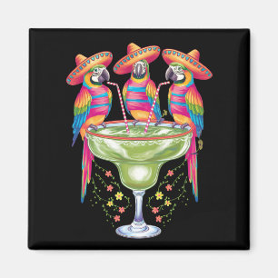Parrot Cinco De Mayo Grappig Drink Mexicaanse Fies Magneet