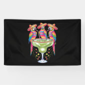 Parrot Cinco De Mayo Grappig Drink Mexicaanse Fies Spandoek (Horizontaal)