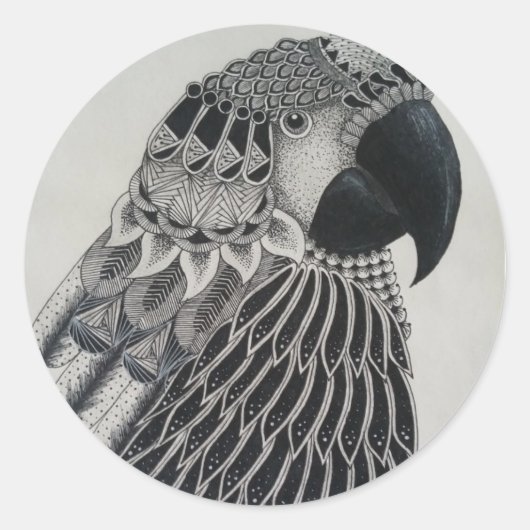 Parrot Circle Sticker (Voorkant)