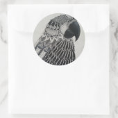Parrot Circle Sticker (Tas)