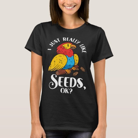 Parrot Cockatiel Wildlife Vogelzaad Pet Food Parro T-shirt (Voorkant)