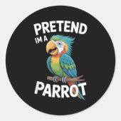 Parrot Costume Ronde Sticker (Voorkant)