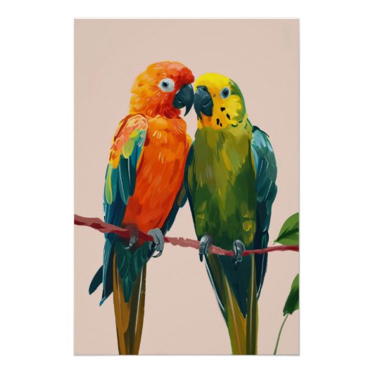 parrot couple perfect poster (Voorkant)