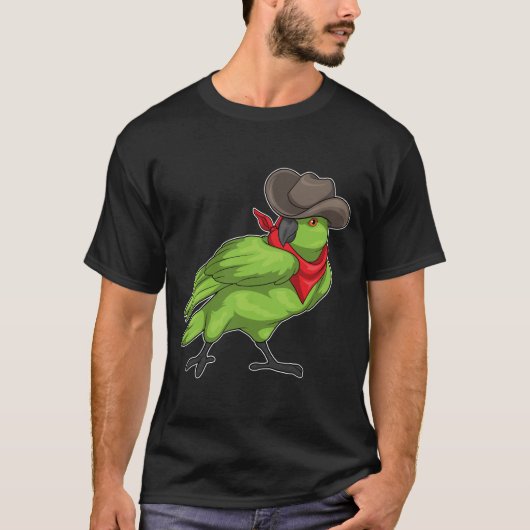 Parrot Cowboy pet T-shirt (Voorkant)