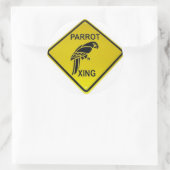 Parrot Crossing Bumpersticker Ronde Sticker (Tas)