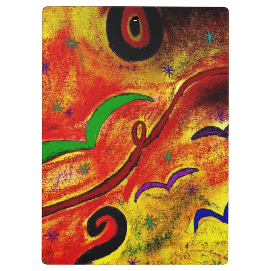 Parrot Curves Klembord (Achterkant)