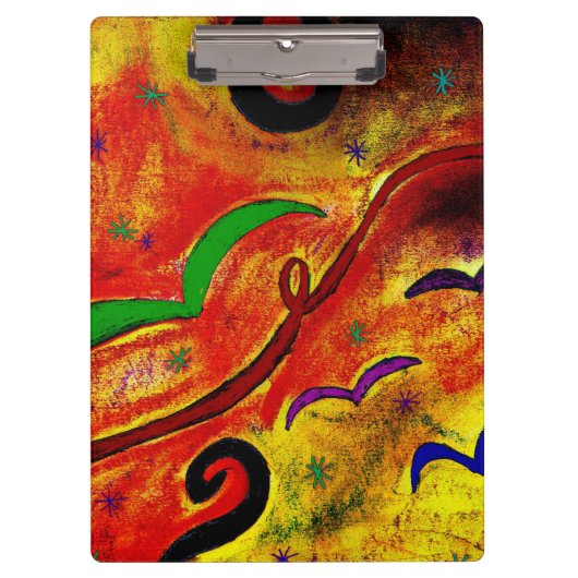 Parrot Curves Klembord (Voorkant)