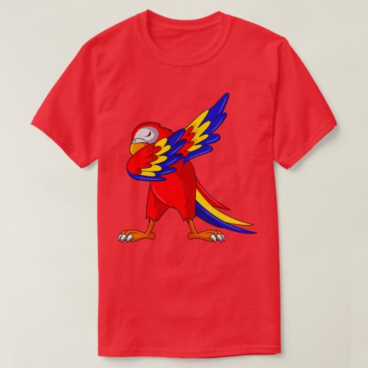 Parrot Dabbing Paraket Tiel Quarrion Cockato Cag T-shirt (Design voorkant)