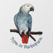 Parrot Decal Personalized Parrot Art Window Cling (Vel)
