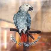 Parrot Decal Personalized Parrot Art Window Cling (Vel 2)