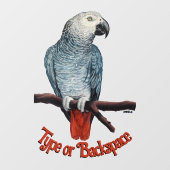 Parrot Decal Personalized Parrot Art Window Cling (Vel)