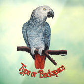 Parrot Decal Personalized Parrot Art Window Cling (Vel 3)
