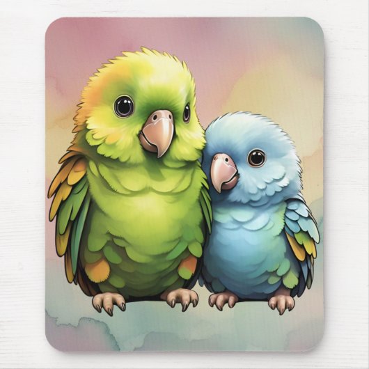 Parrot_design.no.1- door Maaya Prints, Muismat (Voorkant)