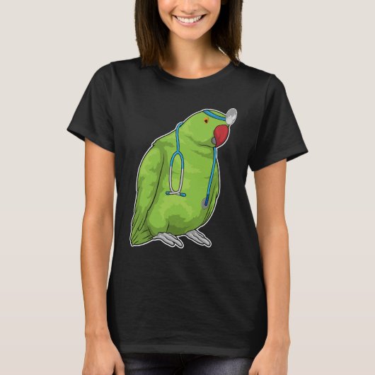 Parrot Doctor Stethoscoop T-shirt (Voorkant)