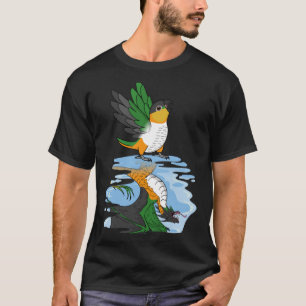 Parrot & Dragon Reflection I Black, met Caique T-shirt